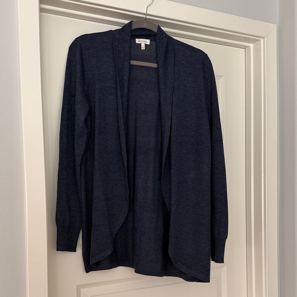 BNWOT Ella Moss Women's Blue Open Front Cardigan
